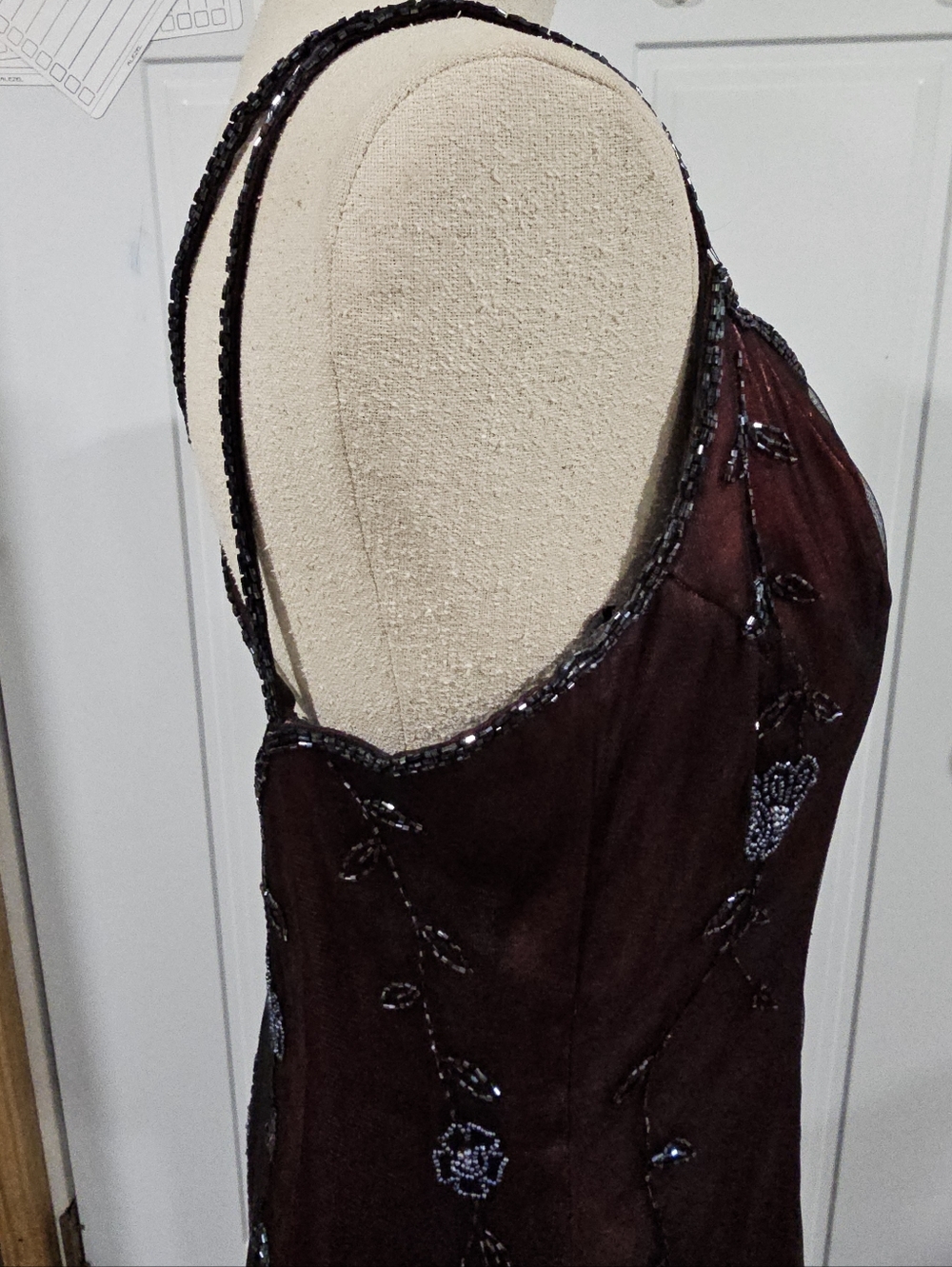 VINTAGE Alyce Designs Beaded Red And Black Gown - Picture 10 of 14